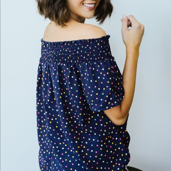 Tiny Twinkling Top in Navy - Picture 5 of 15